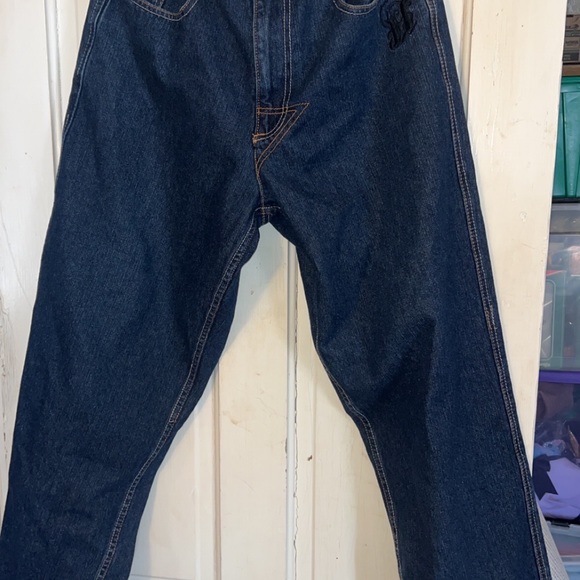 Notorious BIG Mens Jeans 34 x 31 Denim Embroidered Baggy Hip Hop Urban Rap Y2K - Picture 4 of 9